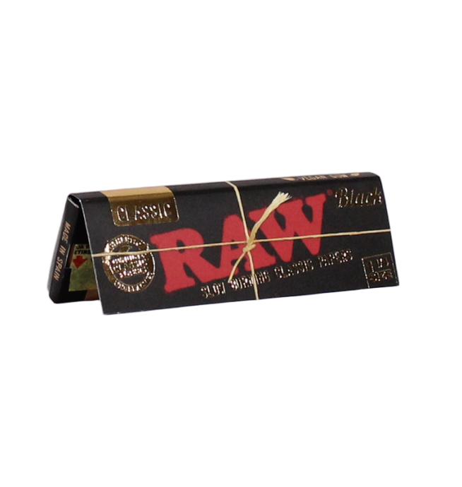 RAW CLASSIC BLACK SLOW BURNING  1 1/4