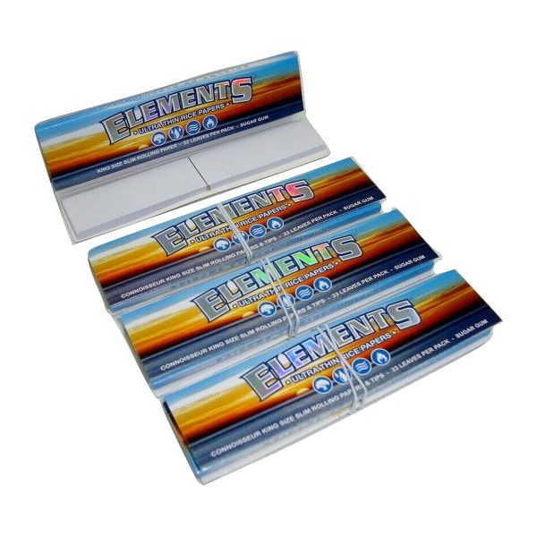 Elements Connoisseur King Size Slim Rolling Papers with Tips