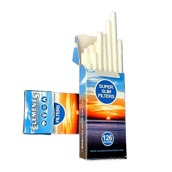 Elements Super Slim filters 126 ct pack with rolling filter tips