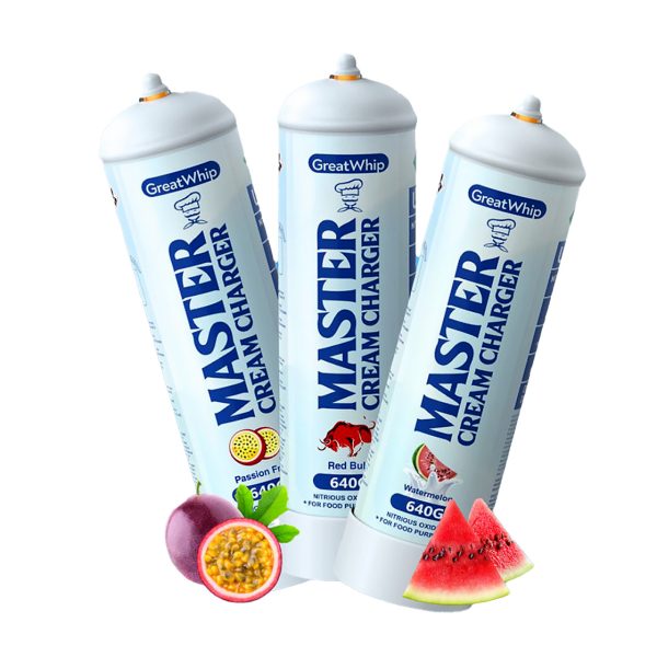 Great Whip N2O Whipped Cream Charger Mango 640 g canister packaging