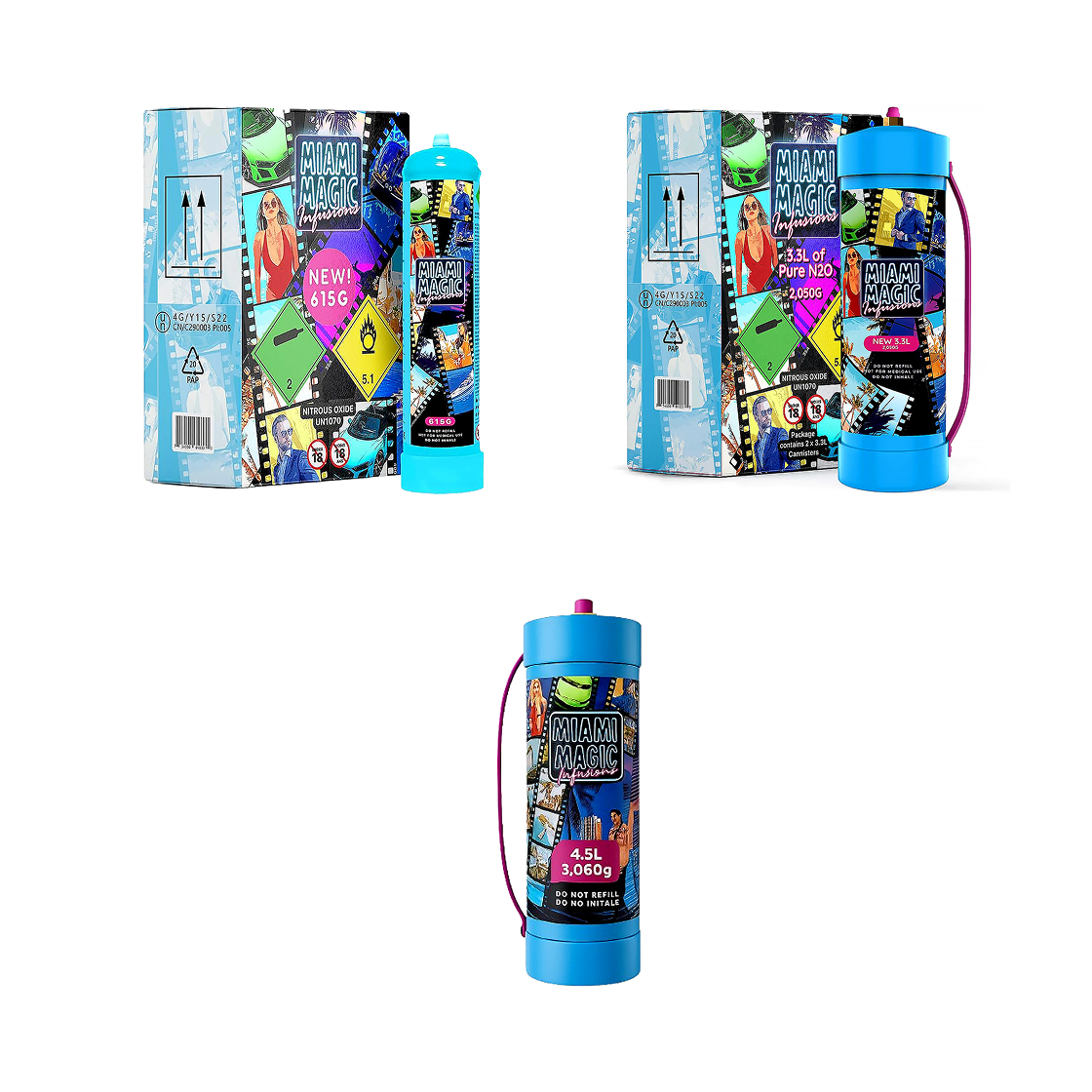 Miami Magic Whipped Cream N2O Charger 30/60g Miami Magic Whipped Cream N2O Charger 30/60g