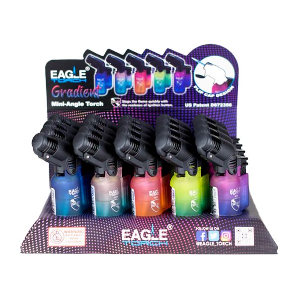 Eagle Mini Angle Torch Gradient butane torch lighter shown for online catalog and product identification.