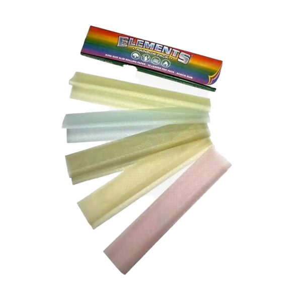 Elements Rainbow Pack rolling papers shown in original branded packaging.