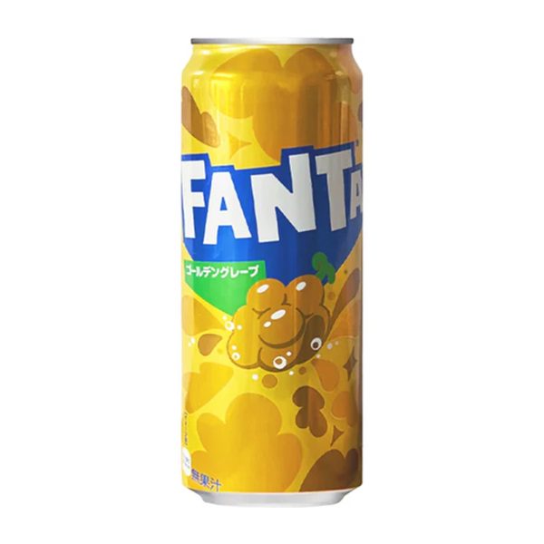 Fanta soda Japan golden grape flavor 500 ml bottle packaging