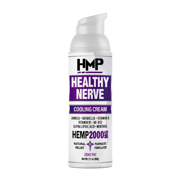 HMP Brands Healthy Nerve Restoring Cream 2000 mg tube shown for online catalog and product identification.