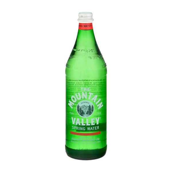 Mountain Valley Spring Water 33.8 fl oz bottle shown for online catalog and product identification.