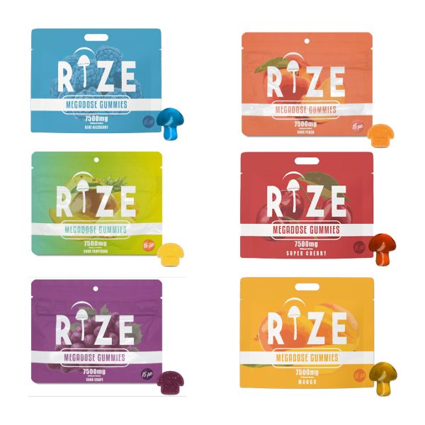 Rize Megadose Gummies product packaging