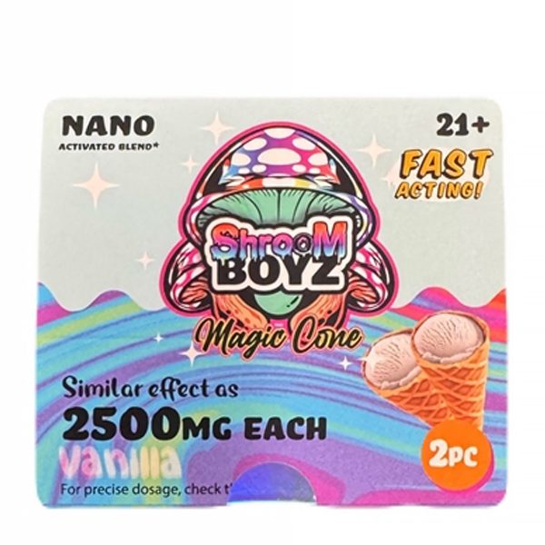 Shroom Boyz Magic Cone Edibles Vanilla 2500mg 2 pack