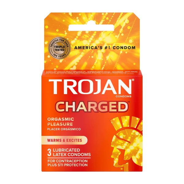 Trojan Her Pleasure condoms packaging with branded design