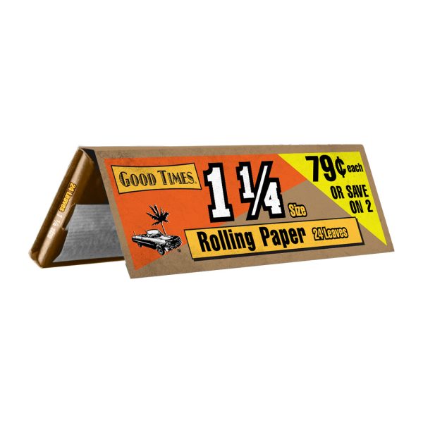 Good Times Rolling Paper 1¼ size pack shown for online catalog and product identification.
