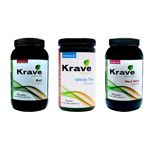 Krave Botanicals Kratom Powder product packaging