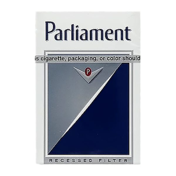 Parliament Silver cigarette pack shown for online catalog and product identification.