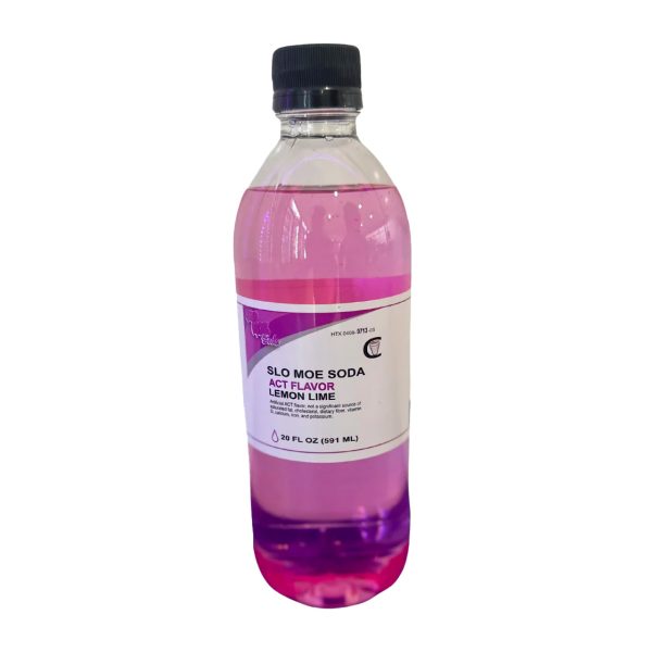 Slo Moe Act Flavor Grape Cream 20 fl oz soda can shown for online catalog and product identification.