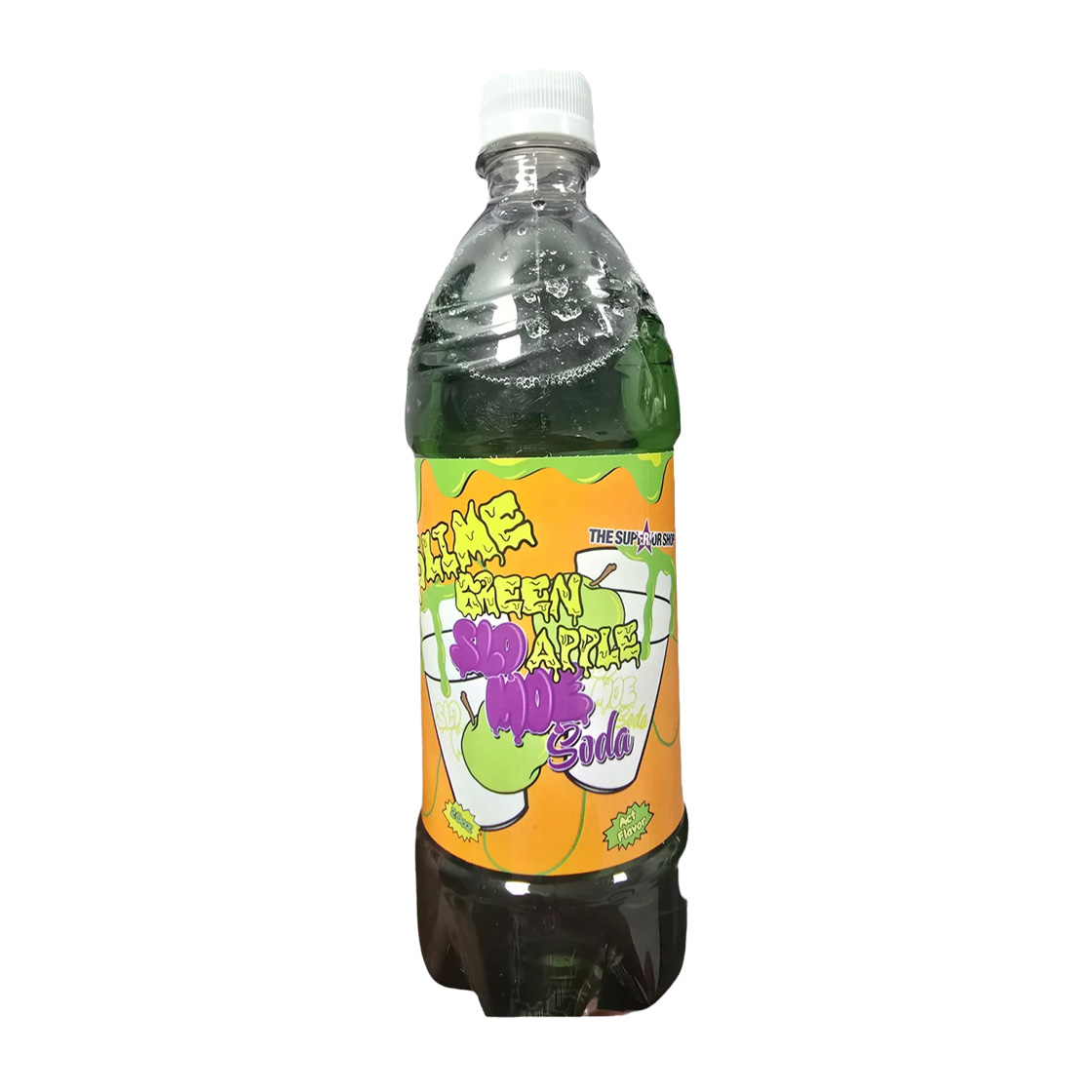 Slo Moe Act Flavor Slime Green Applecream 20 fl oz Soda Slo Moe Act Flavor Slime Green Applecream 20 fl oz Soda