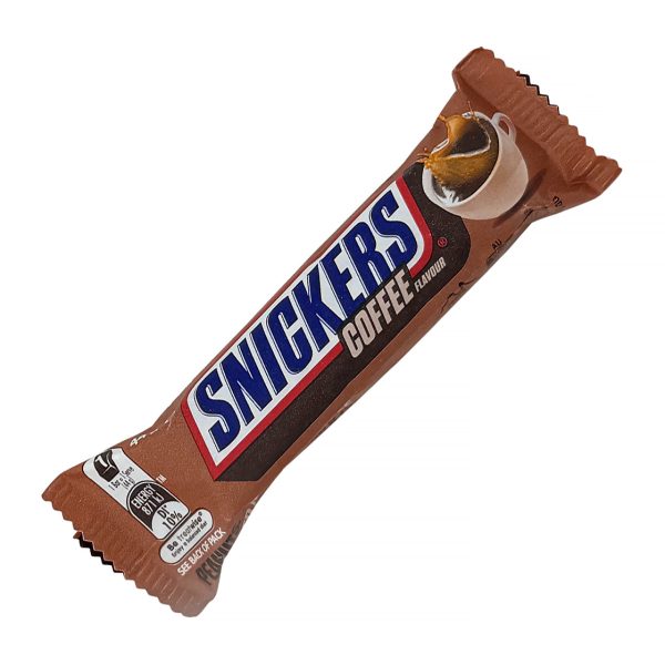 Snickers Coffee Flavor 44 g candy bar shown for online catalog and product identification.