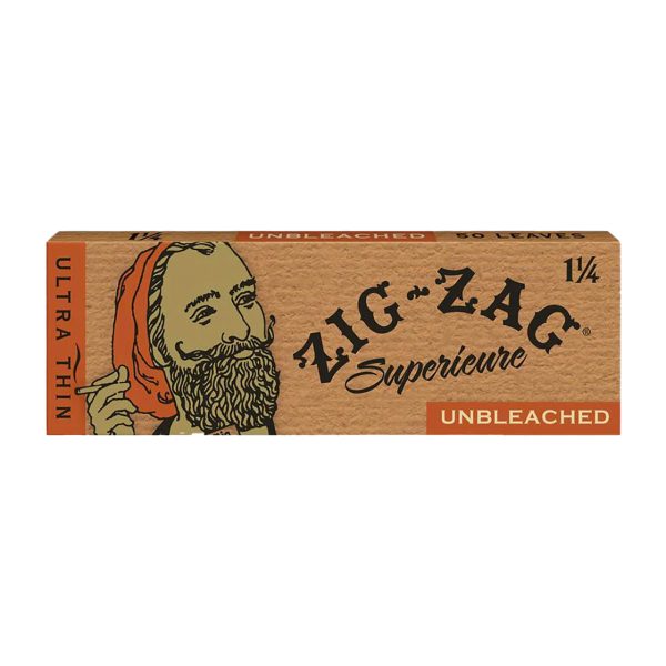 Zig-Zag Superieure unbleached rolling papers 1 1/4 size packaging